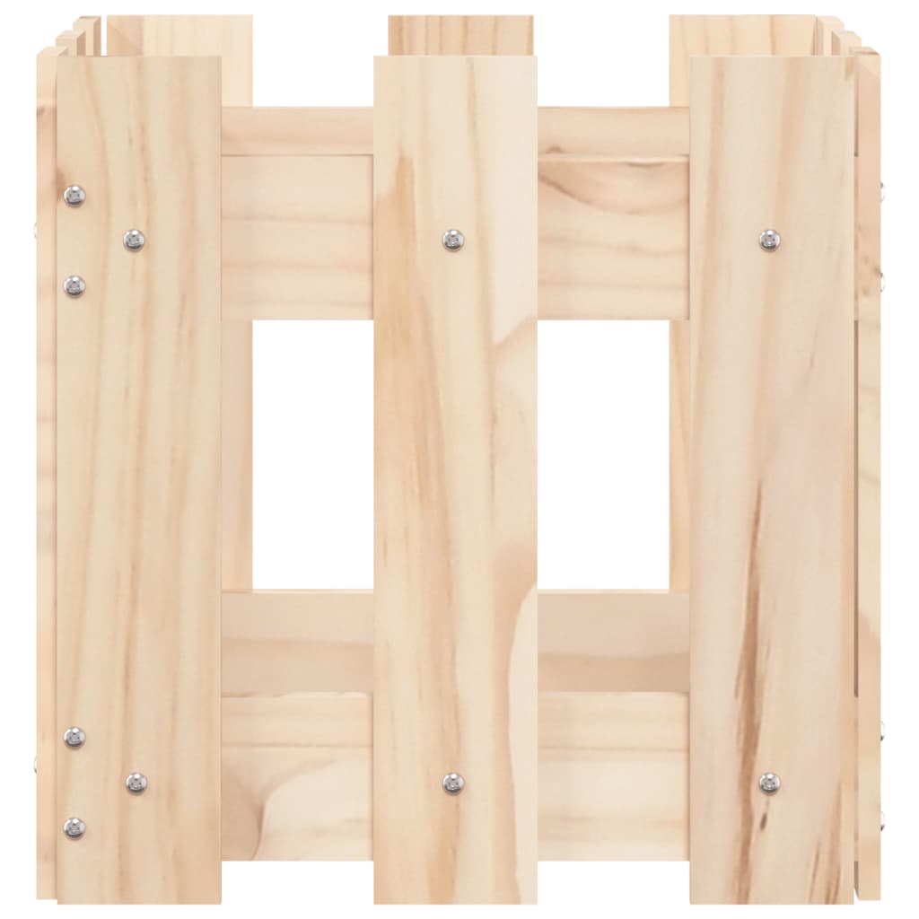 vidaXL Pflanzkübel Lattenzaun-Design 30x30x30 cm Massivholz Kiefer