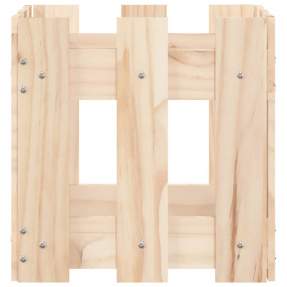vidaXL Pflanzkübel Lattenzaun-Design 30x30x30 cm Massivholz Kiefer