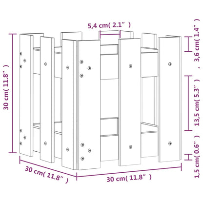 vidaXL Pflanzkübel Latten-Design 30x30x30 cm Kiefernholz Imprägniert