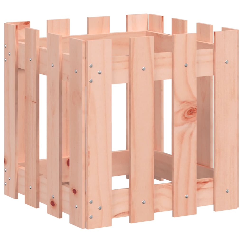 vidaXL Pflanzkübel Lattenzaun-Design 40x40x40 cm Massivholz Douglasie