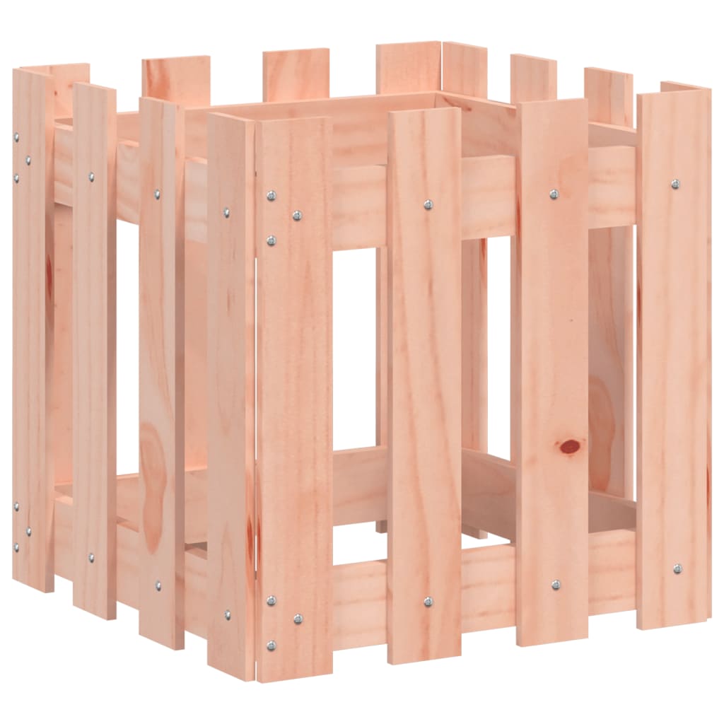 vidaXL Pflanzkübel Lattenzaun-Design 40x40x40 cm Massivholz Douglasie