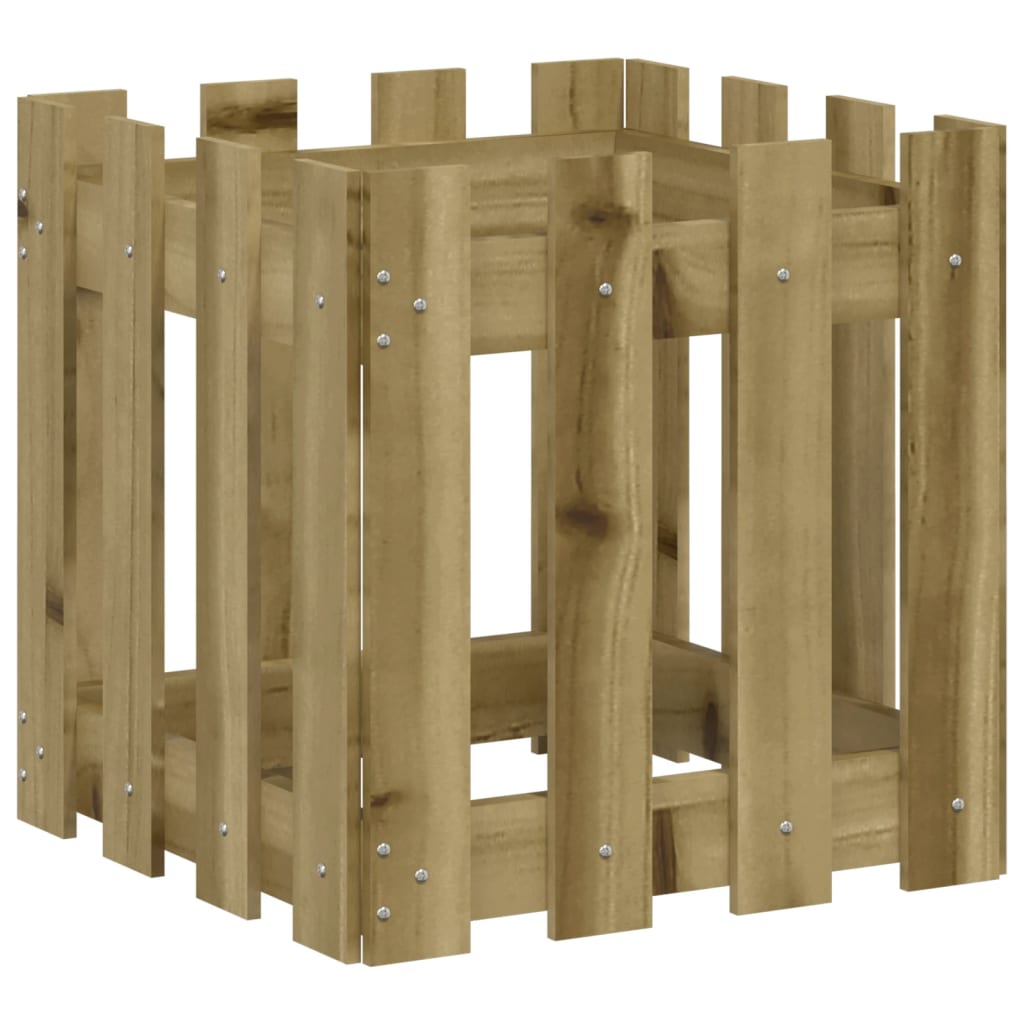 vidaXL Pflanzkübel Latten-Design 40x40x40 cm Kiefernholz Imprägniert