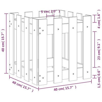 vidaXL Pflanzkübel Latten-Design 40x40x40 cm Kiefernholz Imprägniert