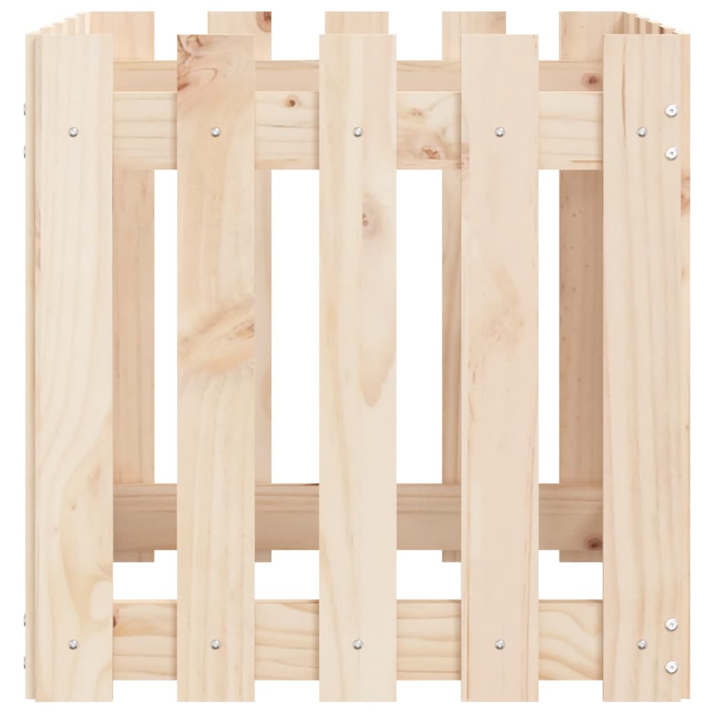 vidaXL Pflanzkübel Lattenzaun-Design 50x50x50 cm Massivholz Kiefer
