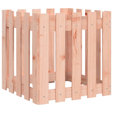vidaXL Pflanzkübel Lattenzaun-Design 50x50x50 cm Massivholz Douglasie