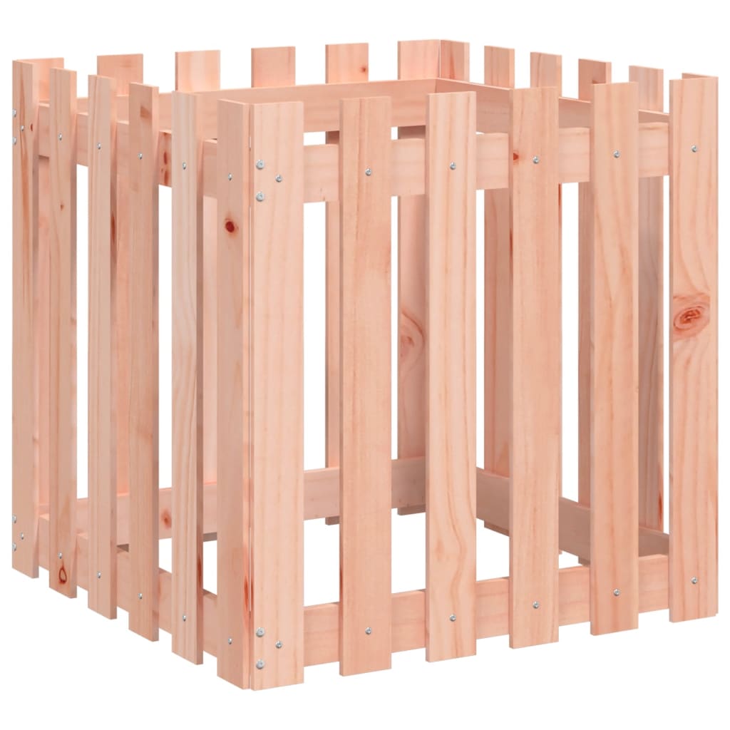 vidaXL Pflanzkübel Lattenzaun-Design 60x60x60 cm Massivholz Douglasie