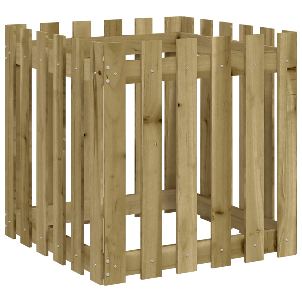 vidaXL Pflanzkübel Latten-Design 60x60x60 cm Kiefernholz Imprägniert