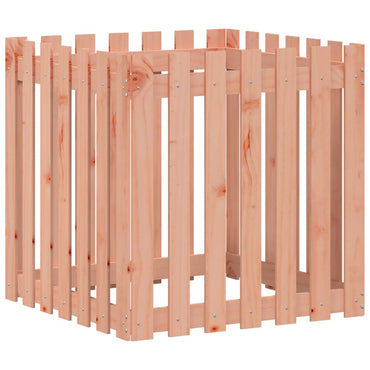 vidaXL Pflanzkübel Lattenzaun-Design 70x70x70 cm Massivholz Douglasie