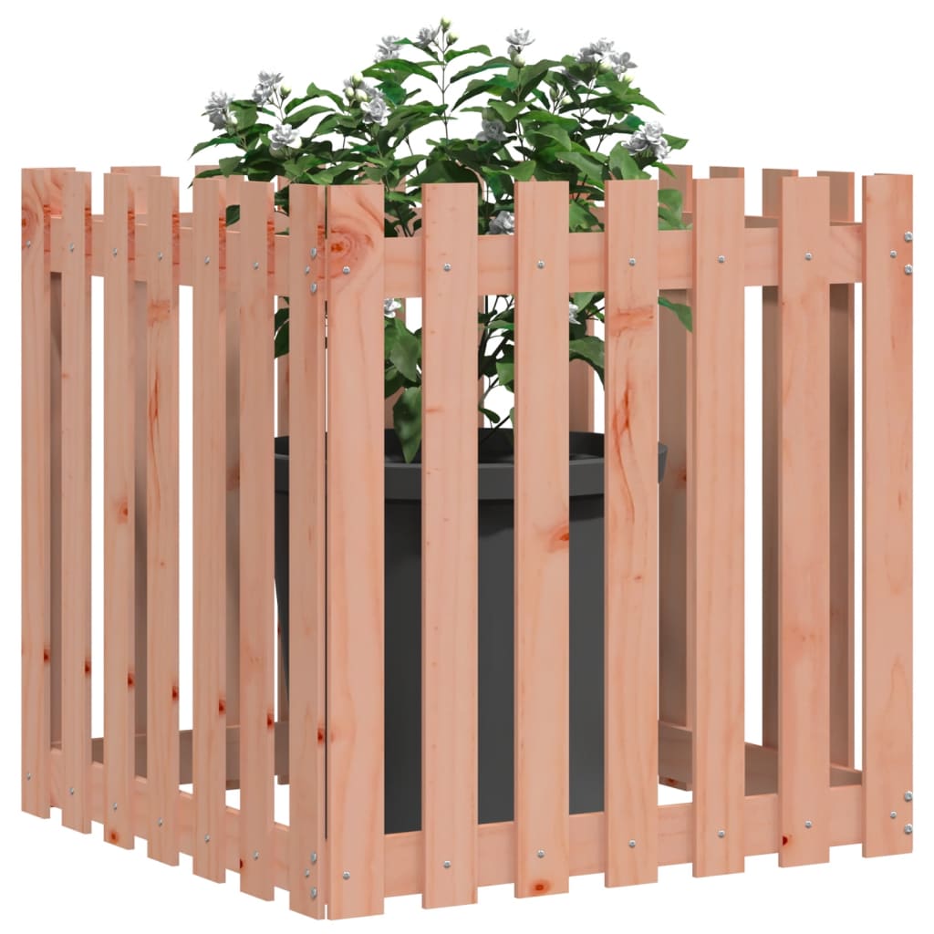 vidaXL Pflanzkübel Lattenzaun-Design 70x70x70 cm Massivholz Douglasie