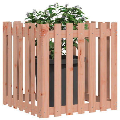 vidaXL Pflanzkübel Lattenzaun-Design 70x70x70 cm Massivholz Douglasie