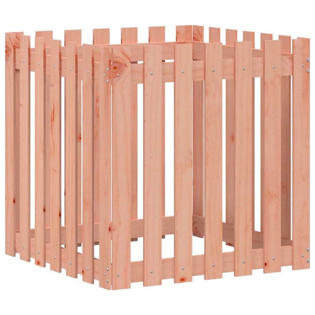vidaXL Pflanzkübel Lattenzaun-Design 70x70x70 cm Massivholz Douglasie