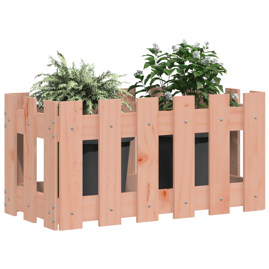 vidaXL Pflanzkübel Lattenzaun-Design 60x30x30 cm Massivholz Douglasie