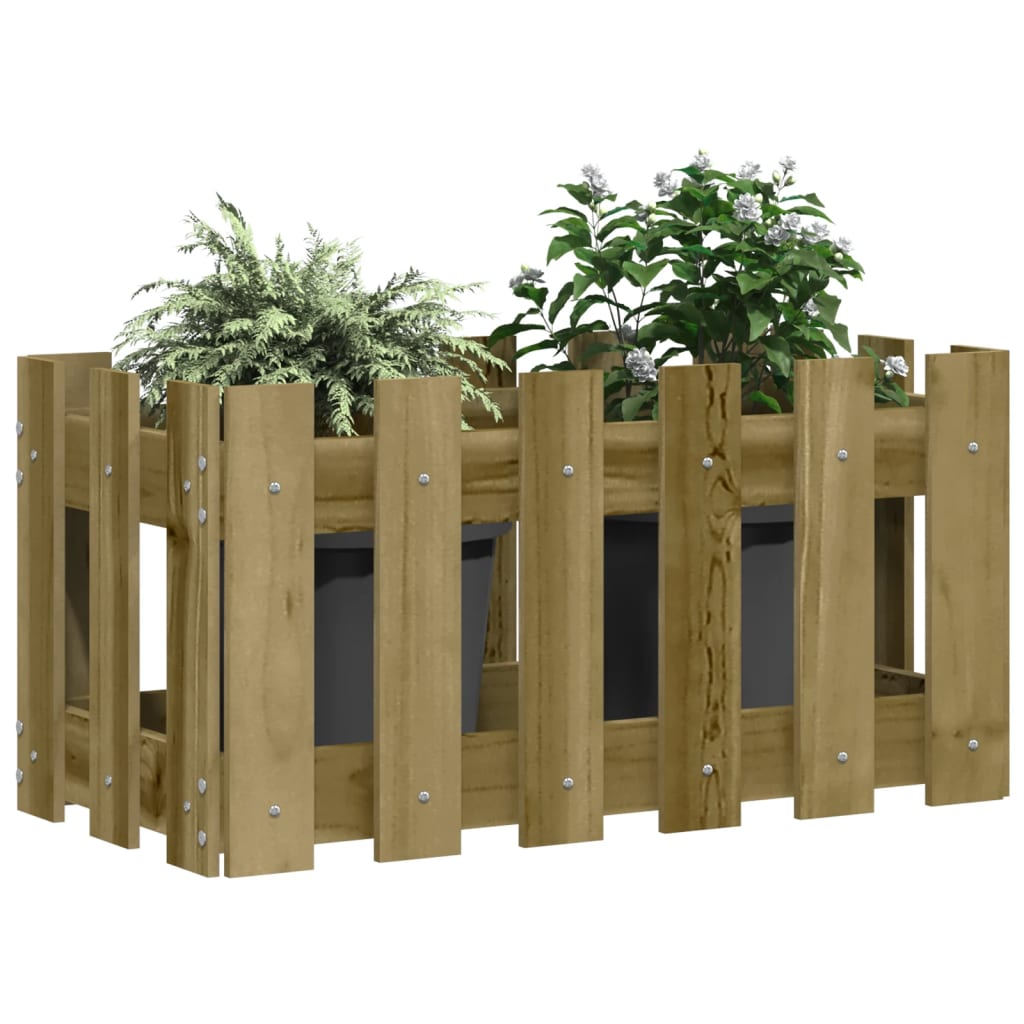 vidaXL Pflanzkübel Latten-Design 60x30x30 cm Kiefernholz Imprägniert