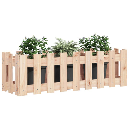 vidaXL Hochbeet Lattenzaun-Design 100x30x30 cm Massivholz Kiefer