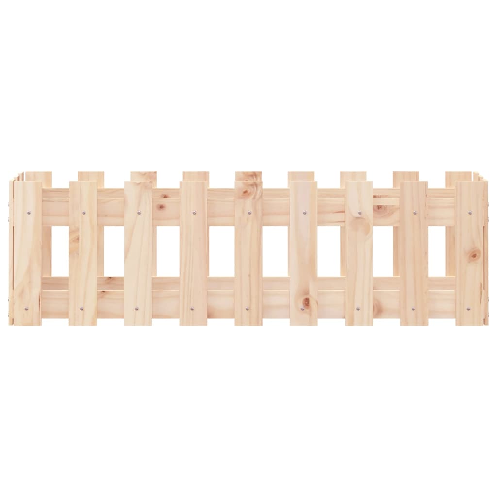 vidaXL Hochbeet Lattenzaun-Design 100x30x30 cm Massivholz Kiefer