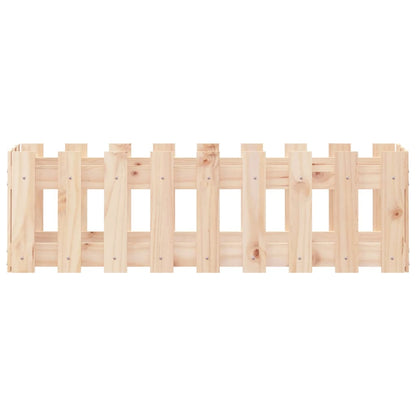 vidaXL Hochbeet Lattenzaun-Design 100x30x30 cm Massivholz Kiefer