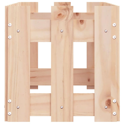 vidaXL Hochbeet Lattenzaun-Design 100x30x30 cm Massivholz Kiefer