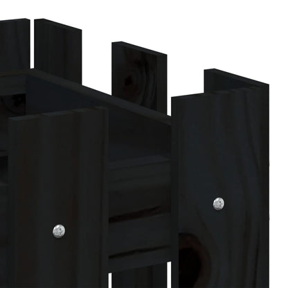 vidaXL Hochbeet Latten-Design Schwarz 100x30x30 cm Massivholz Kiefer
