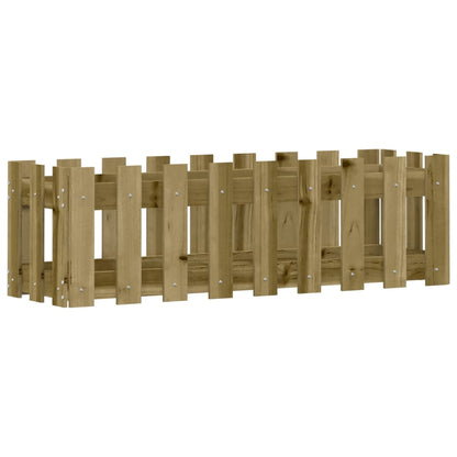 vidaXL Hochbeet Lattenzaun-Design 100x30x30 cm Kiefernholz Imprägniert