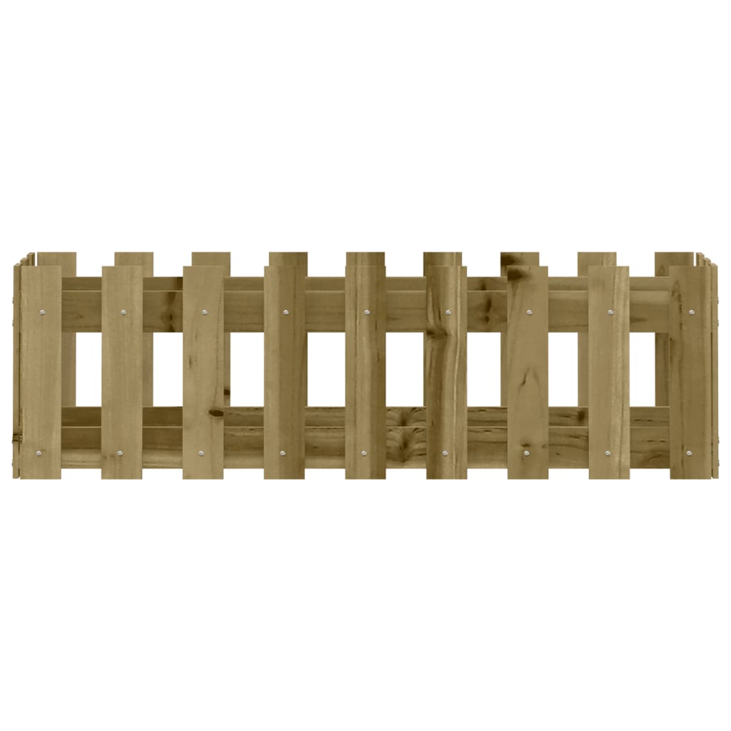 vidaXL Hochbeet Lattenzaun-Design 100x30x30 cm Kiefernholz Imprägniert