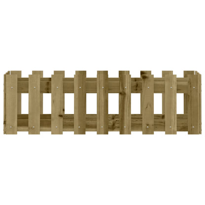 vidaXL Hochbeet Lattenzaun-Design 100x30x30 cm Kiefernholz Imprägniert