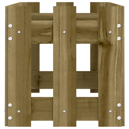 vidaXL Hochbeet Lattenzaun-Design 100x30x30 cm Kiefernholz Imprägniert