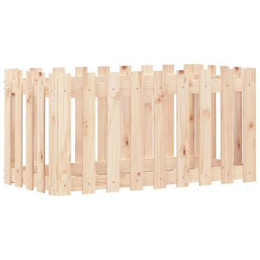 vidaXL Hochbeet Lattenzaun-Design 100x50x50 cm Massivholz Kiefer