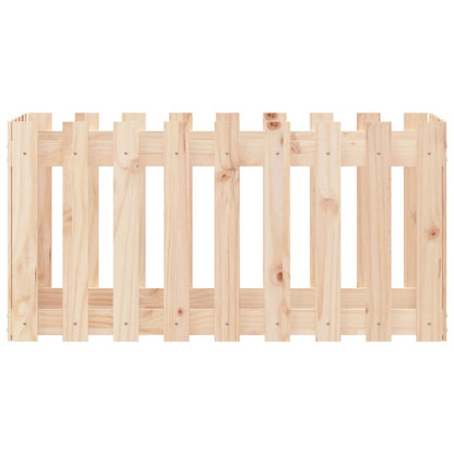 vidaXL Hochbeet Lattenzaun-Design 100x50x50 cm Massivholz Kiefer
