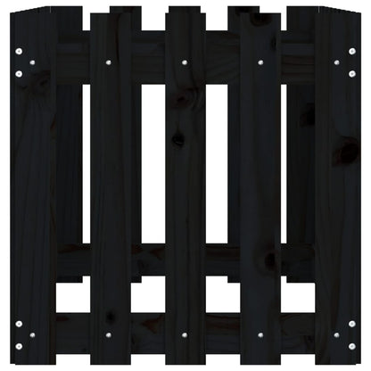 vidaXL Hochbeet Latten-Design Schwarz 100x50x50 cm Massivholz Kiefer