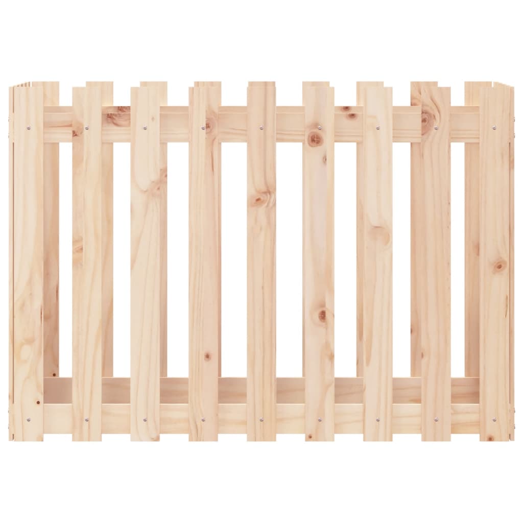 vidaXL Hochbeet Lattenzaun-Design 100x50x70 cm Massivholz Kiefer