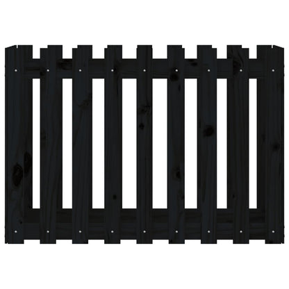 vidaXL Hochbeet Latten-Design Schwarz 100x50x70 cm Massivholz Kiefer