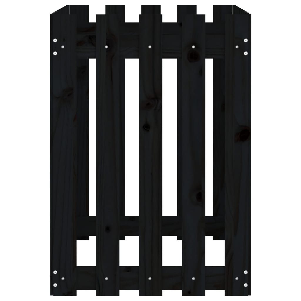 vidaXL Hochbeet Latten-Design Schwarz 100x50x70 cm Massivholz Kiefer