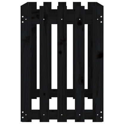 vidaXL Hochbeet Latten-Design Schwarz 100x50x70 cm Massivholz Kiefer