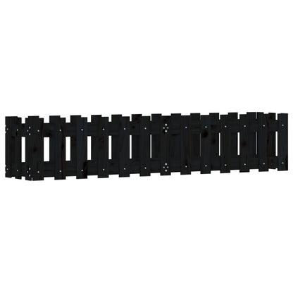 vidaXL Hochbeet Latten-Design Schwarz 150x30x30 cm Massivholz Kiefer