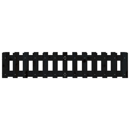 vidaXL Hochbeet Latten-Design Schwarz 150x30x30 cm Massivholz Kiefer