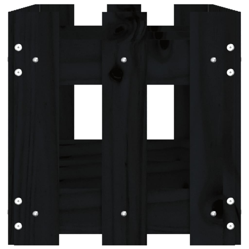 vidaXL Hochbeet Latten-Design Schwarz 150x30x30 cm Massivholz Kiefer
