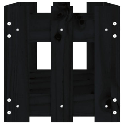 vidaXL Hochbeet Latten-Design Schwarz 150x30x30 cm Massivholz Kiefer