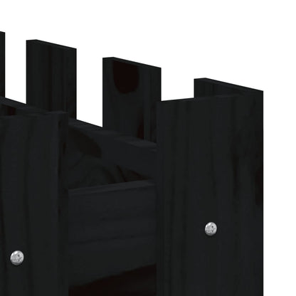 vidaXL Hochbeet Latten-Design Schwarz 150x30x30 cm Massivholz Kiefer