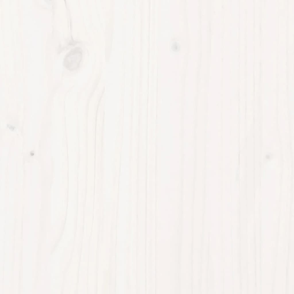 vidaXL Hochbeet Lattenzaun-Design Weiß 150x50x50 cm Massivholz Kiefer