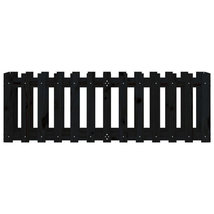 vidaXL Hochbeet Latten-Design Schwarz 150x50x50 cm Massivholz Kiefer