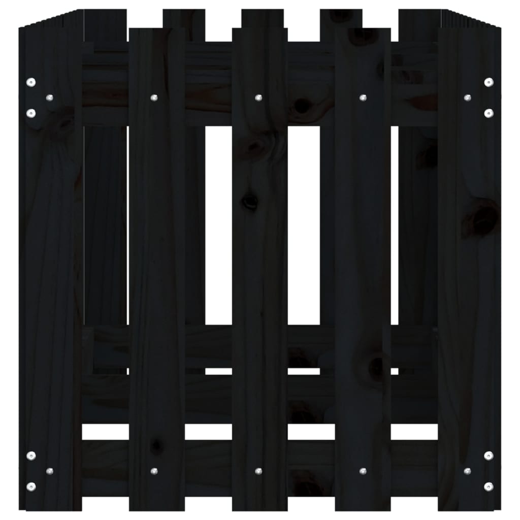 vidaXL Hochbeet Latten-Design Schwarz 150x50x50 cm Massivholz Kiefer