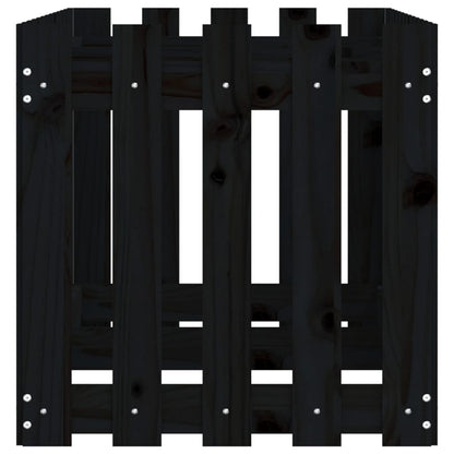 vidaXL Hochbeet Latten-Design Schwarz 150x50x50 cm Massivholz Kiefer