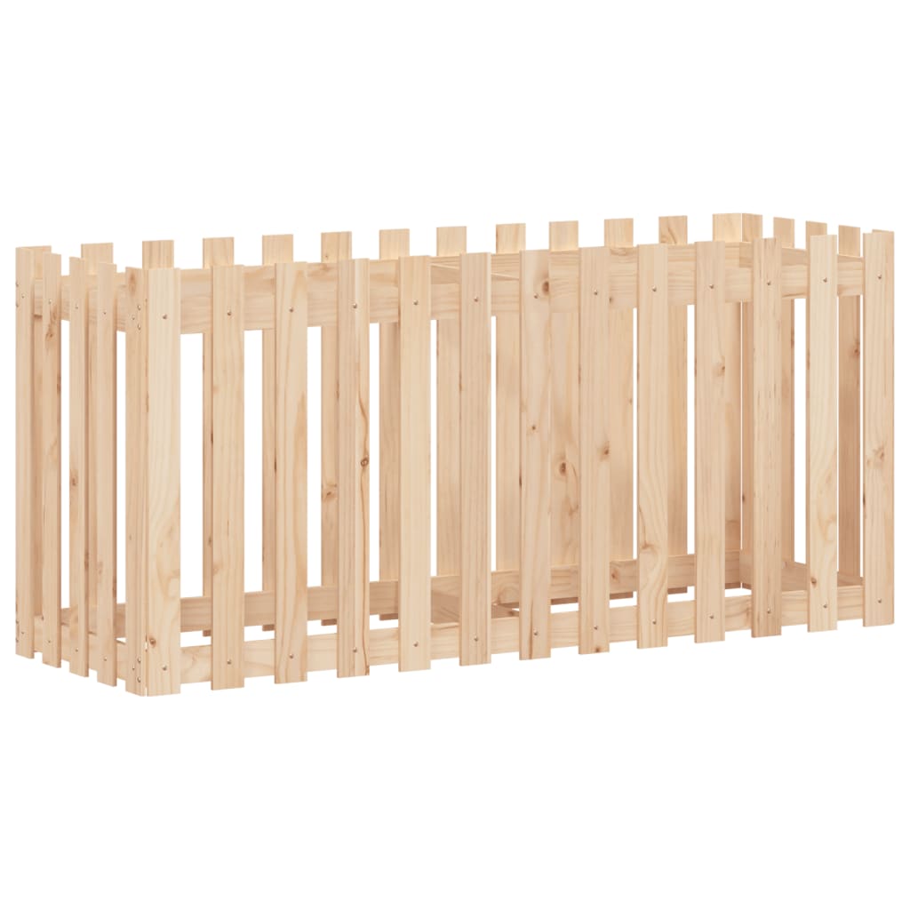 vidaXL Hochbeet Lattenzaun-Design 150x50x70 cm Massivholz Kiefer