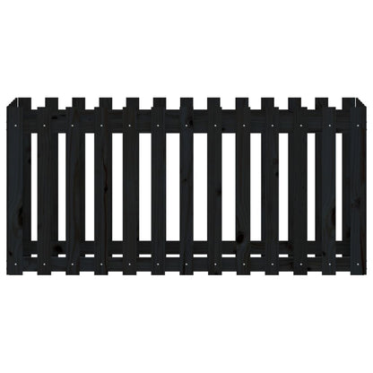 vidaXL Hochbeet Latten-Design Schwarz 150x50x70 cm Massivholz Kiefer