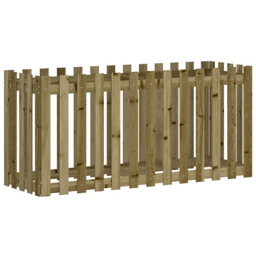 vidaXL Hochbeet Lattenzaun-Design 150x50x70 cm Kiefernholz Imprägniert