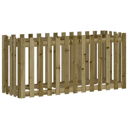 vidaXL Hochbeet Lattenzaun-Design 150x50x70 cm Kiefernholz Imprägniert