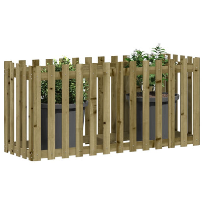 vidaXL Hochbeet Lattenzaun-Design 150x50x70 cm Kiefernholz Imprägniert