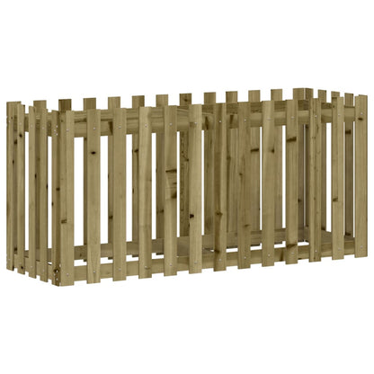 vidaXL Hochbeet Lattenzaun-Design 150x50x70 cm Kiefernholz Imprägniert