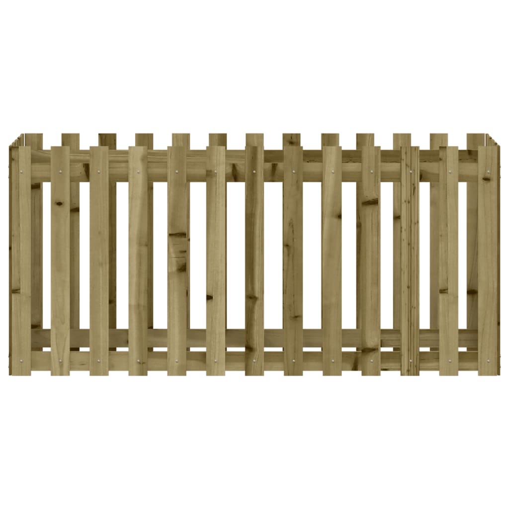 vidaXL Hochbeet Lattenzaun-Design 150x50x70 cm Kiefernholz Imprägniert