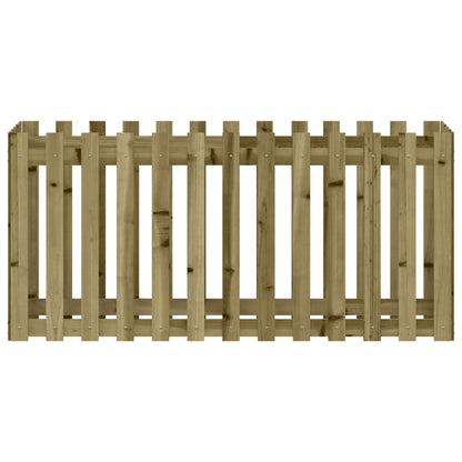 vidaXL Hochbeet Lattenzaun-Design 150x50x70 cm Kiefernholz Imprägniert